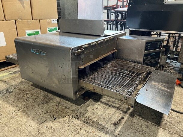 2018 Turbochef Model HhC Stainless Steel Commercial Countertop Rapid Cook Conveyor Pizza Oven. 208/240 Volts, 3 Phase. 48x35x17