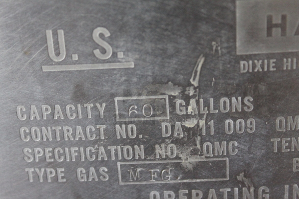 Hamilton Stainless Steel Commercial Natural Gas Powered Floor Style 60 Gallon Steam Kettle.  - Image 7 of 8