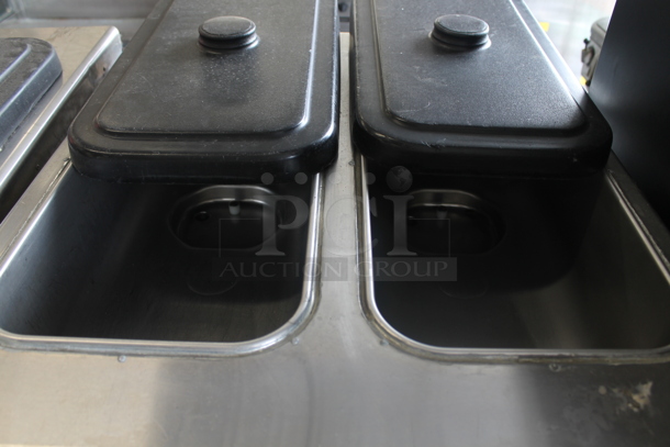 Taylor 342D-27 Stainless Steel Commercial Floor Style Air Cooled 2 Flavor Frozen Beverage Machine w/ Drink Mixer Attachment on Commercial Casters. 208-230 Volts, 1 Phase. - Image 3 of 8