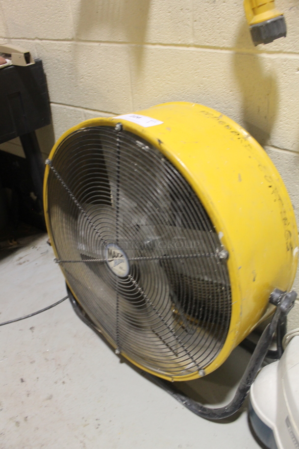 Maxx Air Yellow Metal Floor Fan. - Image 3 of 3