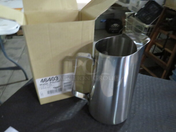 One NEW Vollrath 64oz Stainless Steel Water Pitcher. #46403. $112.49 - Image 1 of 1