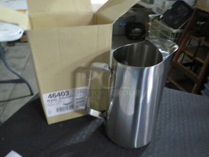 One NEW Vollrath 64oz Stainless Steel Water Pitcher. #46403. $112.49