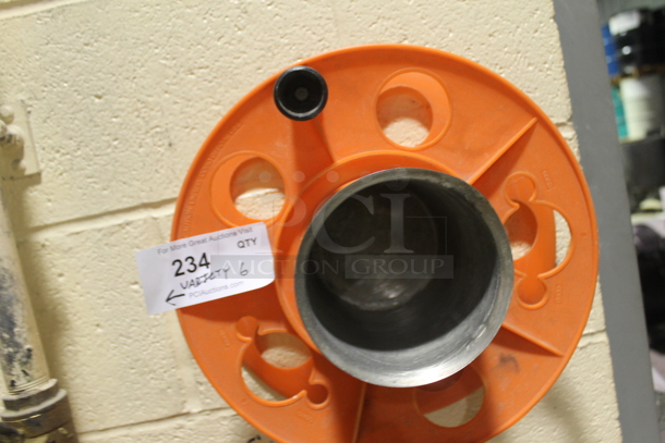 ALL ONE MONEY! Lot of Various Items; Hose Reel, Flashlight, Clips. BUYER MUST REMOVE. - Image 4 of 4