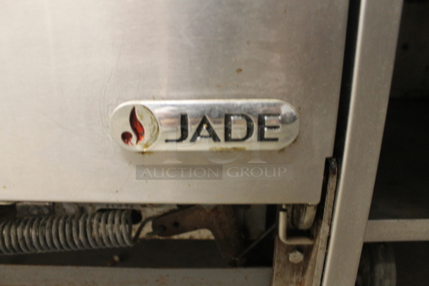 Jade Commercial Stainless Steel Heavy Duty Natural Gas Powered Range With Griddle Top And Standard Oven With Steel Racks On Commercial Casters. - Image 8 of 8