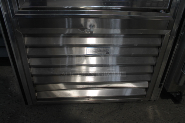 2015 Leader PF30 SC Stainless Steel Commercial Single Door Reach In Cooler Merchandiser w/ Poly Coated Racks. 115 Volts, 1 Phase. Tested and Powers On But Does Not Get Cold - Image 4 of 8