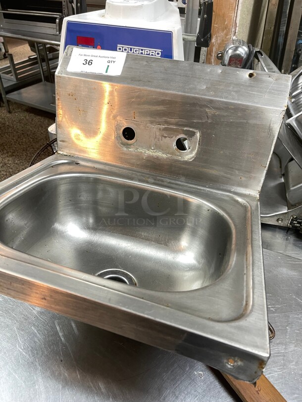 Commercial Stainless Steel Hand Sink NSF Approved To Be Used at Restaurant Establishments - Image 1 of 7