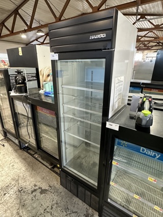 2019 Habco SE18 Metal Commercial Single Door Reach In Cooler Merchandiser w/ Poly Coated Racks. 115 Volts, 1 Phase. Tested and Working!