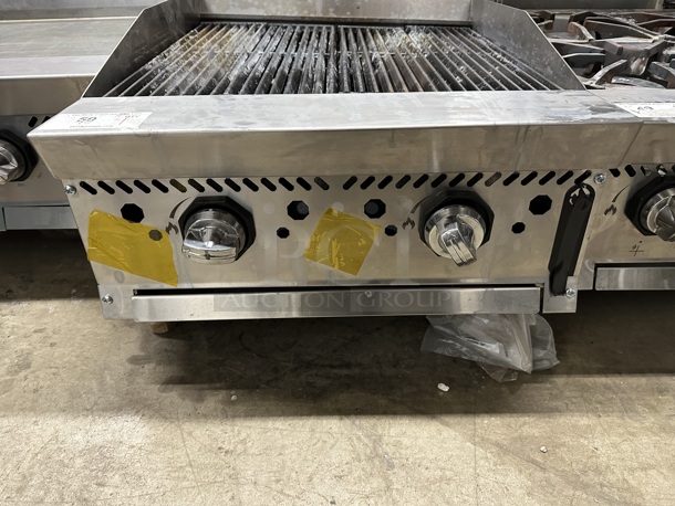 2023 Venancio O24LC Stainless Steel Commercial Countertop Natural Gas Powered Charbroiler Grill. 30,000 BTU.  - Image 3 of 6