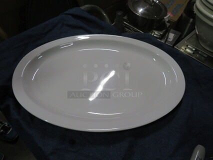NEW Oval Melamine Plate. #NS516W. 15.5X11. 6XBID