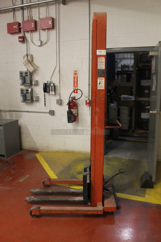 Presto M478 Orange Metal Commercial Lift Stacker on Commercial Casters. BUYER MUST REMOVE. - Image 2 of 7