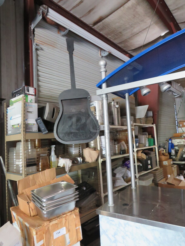One Stainless Steel Kiosk With Canopy, Lights, 1 Door With Under Storage, 1 Pullout Sink With Water Tanks, Cash Drawer And Multiple Power Sources.  - Image 3 of 6