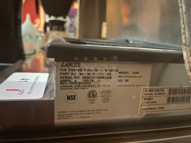 Working! Lancer Soda Machine Ice cooled Drop in Non Refrigerated NSF Tested and Working! - Image 5 of 6