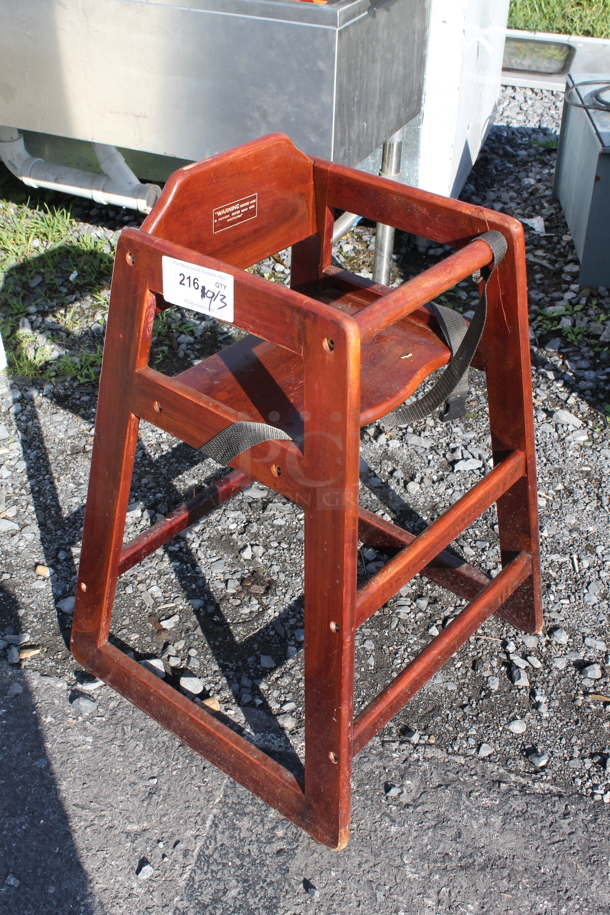 Wood Pattern High Chair. - Image 2 of 2
