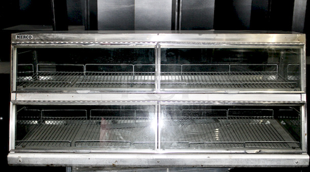 NICE! Merco Savory Model 1220 4-5P  2-Tier Hot Food Merchandiser. 120/240 Volt, 11.9Amp, 2740Watts. 60x26x30-1/4. In working Order When Removed. Power Cord Was Cut At Time of Removal. - Image 1 of 6