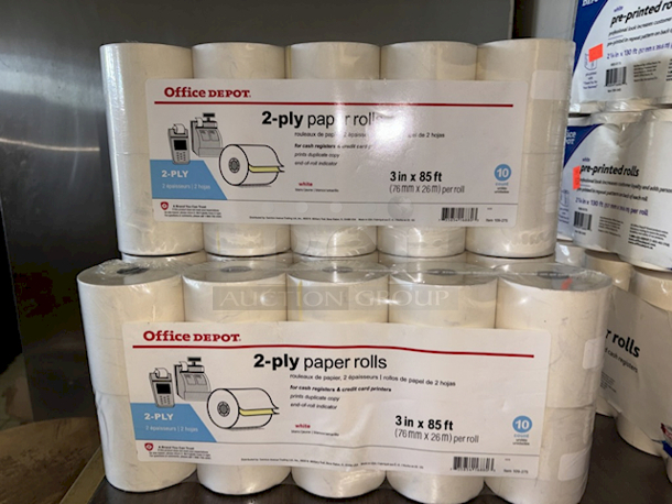 3 10-Packs of 2-Ply Paper Rolls, 3"x85ft. 3x Your Bid.  - Image 1 of 1
