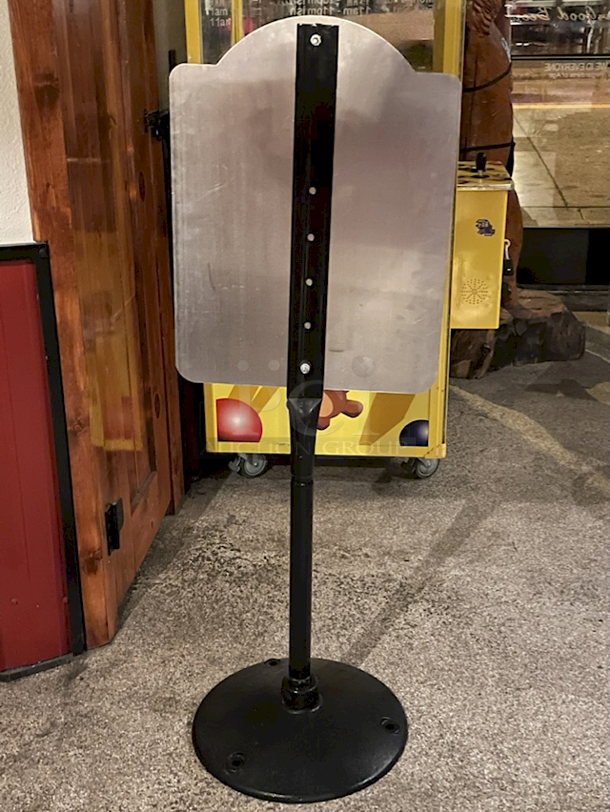 Weighted Metal Sign Holder With Reflective Aluminum "Rants & Raves Brewery" Sign Attached. - Image 2 of 3