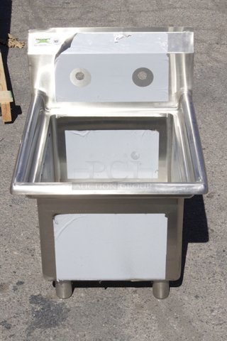 BRAND NEW SCRATCH & DENT! Regency 21" 16 Gauge Stainless Steel One Compartment Commercial Sink - 16" x 20" x 12" Bowl