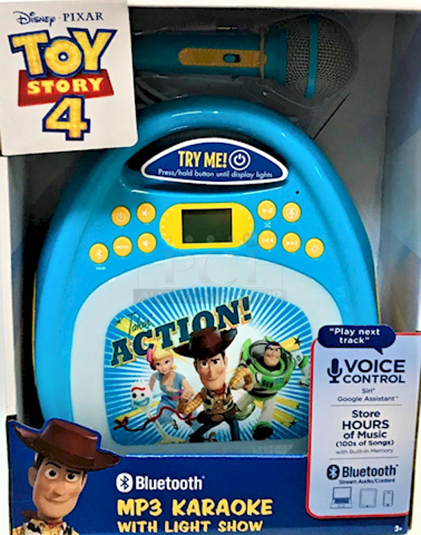 KIDS MIXED LOT! (1) Disney Toy Story 4 Bluetooth MP3 Karaoke, (1) Sharpie Spin The Tray 30 Markers, (1) My Life As A Cow Girl, (5) Walmart Baby Basics, (12) Parents Choice 360 Sippy Cups, (1) Moana Coloring and Activity Pad 32 Pages,
