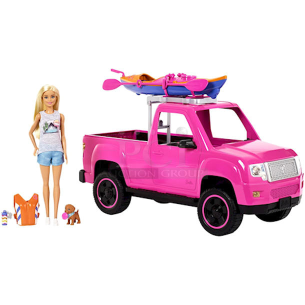 OUTSTANDING! Barbie Camping Fun Doll, Pink Truck and Sea Kayak Adventure Playset - Image 2 of 2