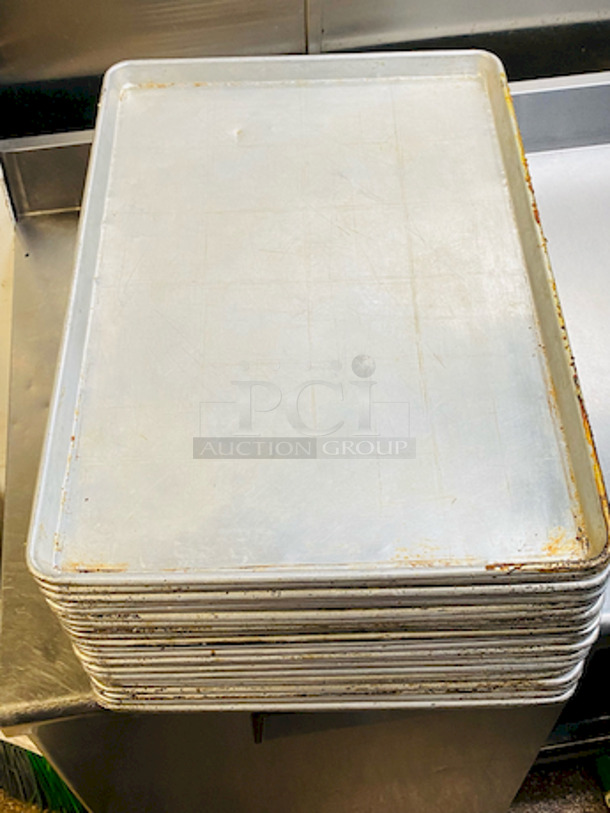 Stack of 30 Full Size Sheet Pans. 
30x Your Bid - Image 1 of 2