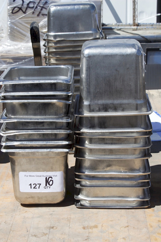 Stainless Steel 1/6 Pans x 6". 16x Your Bid. 