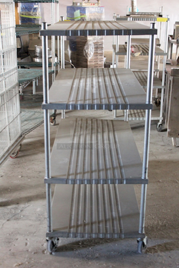 AWESOME! Eastern Steel Rack Co, Rack Includes 4 Solid Removable Shelves On Commercial Casters, 48x27-1/2x63. 6x Your Bid.  - Image 2 of 4
