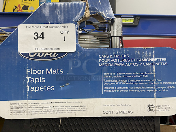 SWEET! Officially Licensed Ford Cars & Trucks Floor Mats - Trim To Fit. Contains (2) Floor Mats - Image 2 of 5
