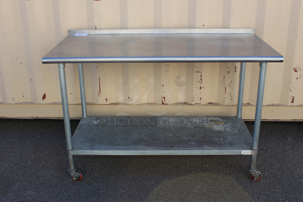 AMAZING! Stainless Steel Prep-Table With Undershelf On Commercial Casters!! 60x30x39-1/2 - Image 2 of 7