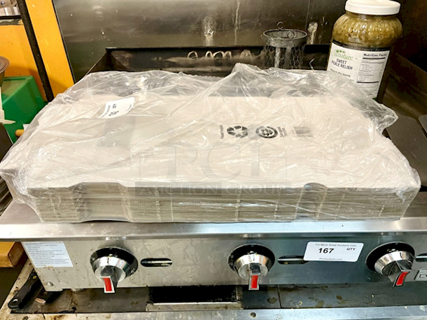3/4 Full Pack of 8" White Pizza Boxes, Plain, B-Flue - Image 3 of 3