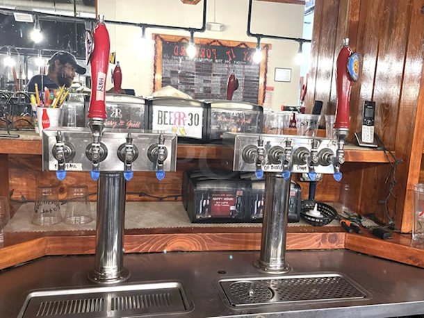 IN PERFECT WORKING ORDER! Beverage-Air DD94-1-B-144 (2) Four Tap Kegerator Beer Dispenser - Black, (5) 1/2 Keg Capacity - Image 2 of 4