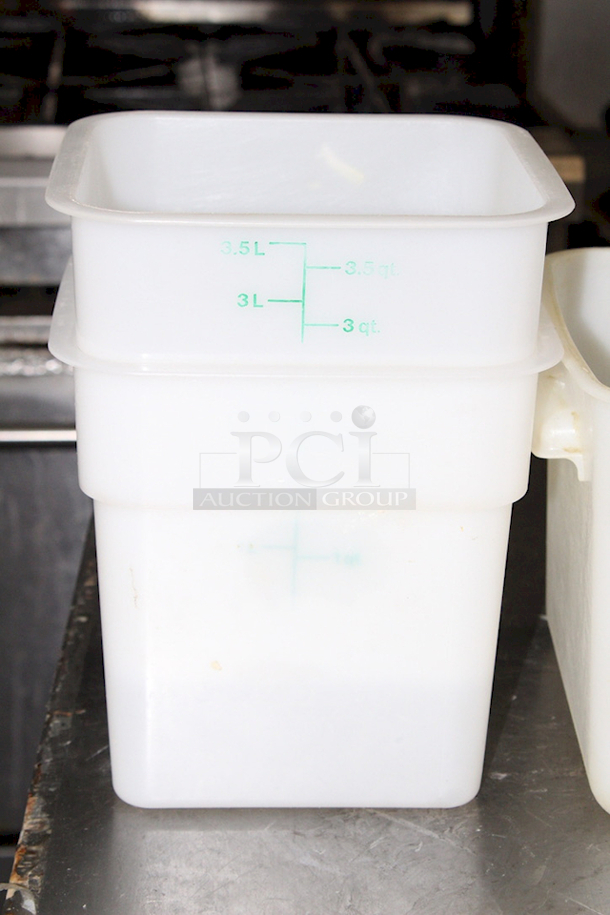 3 Graduated Food Ingredient Bins With (2) Lids. 3x Your Bid - Image 3 of 5