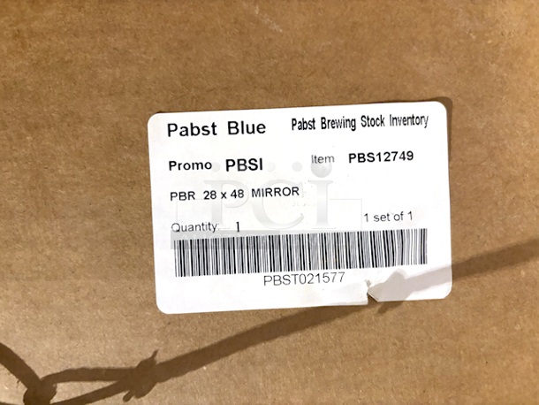 PEFECT ADDITION TO YOUR BAR! Pabst Blue Ribbon PBS12749 PBR 28x48 Mirror  - Image 2 of 2
