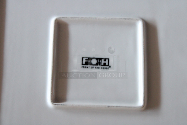 LIKE NEW! Front of the House DOS027WHP21 Kyoto 11 3/4" Bright White Square Porcelain Plate. 11-3/4x11-3/4x1. 25x Your Bid - Image 5 of 6