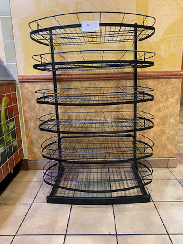 AMAZING! Oval Wire Merchandiser Rack. 
35x23x53-1/2 - Image 1 of 5