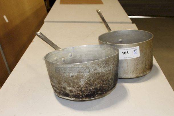 2 Aluminum Pots (1) 10-1/2x7; (1) 12x7. - Image 2 of 3