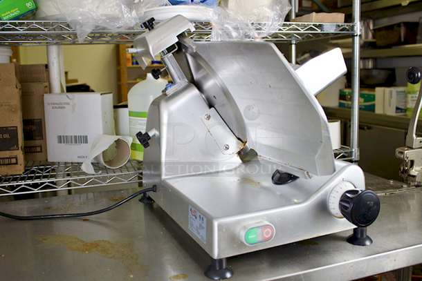 LIKE NEW CONDITION! Avantco 177SL312 12" Manual Gravity Feed Meat Slicer - 1/3 hp - Image 4 of 7