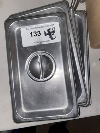 SWEET! Solid 1/3 Pan Lids. 4x Your Bid
