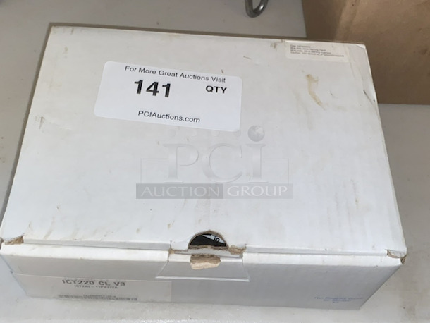 NEW-COMPLETE KIT! Ingenico iCT220 CL v3 Dual Com Credit Card Terminal Machine ICT220-11P2372A. Includes 2 Rolls and Cords - Image 3 of 4