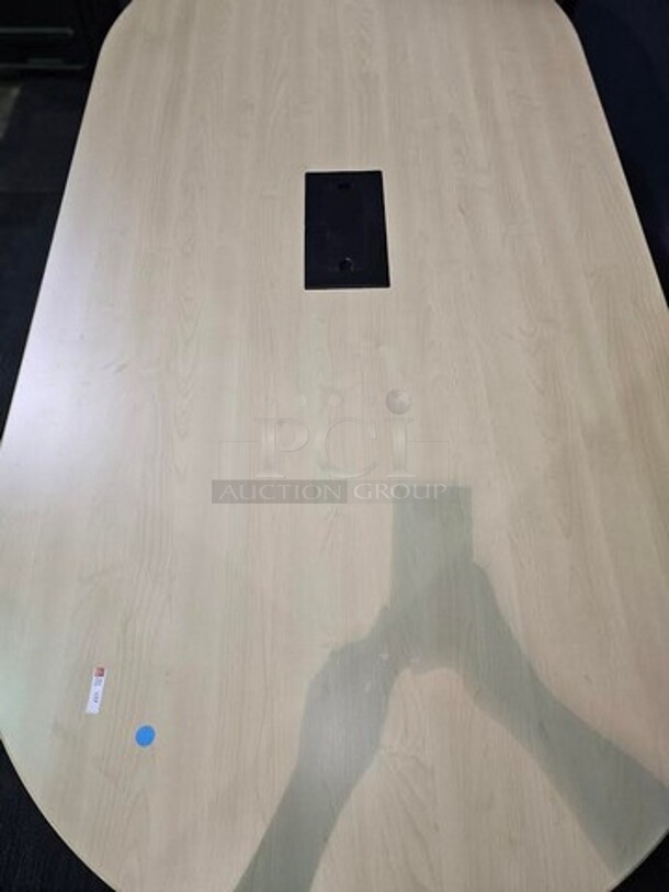 Office Source brand, light colored wooden conference table. This is a very sturdy and well-made table in great condition! 30” H x 72” W.  

 - Image 3 of 3