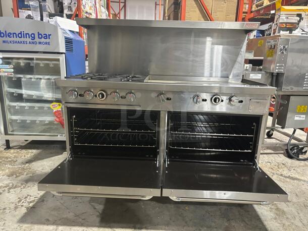Dukers DCR60-4B36GM 60″ Commercial Gas Range, Four Open Burners, 36″ Griddle
 - Image 3 of 6