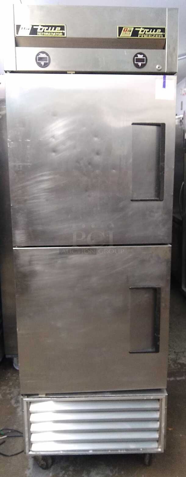 True T-23DT-HC 27" One Section Commercial Combo Refrigerator Freezer - Right Hinge Solid Doors, Dual Temp, 115v
 - Image 1 of 8