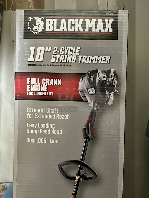 Black Max 2-Cycle 18" String Trimmer, Gas - Image 3 of 3