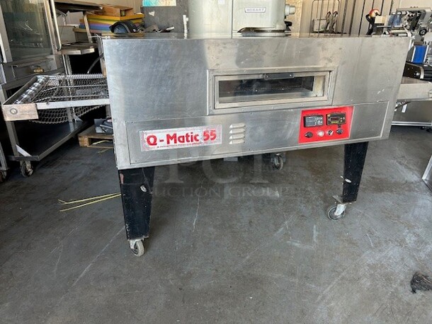 Q-MATIC Q-55 Conveyor Pizza/Pretzel Oven Neural Gas Working - Image 7 of 10