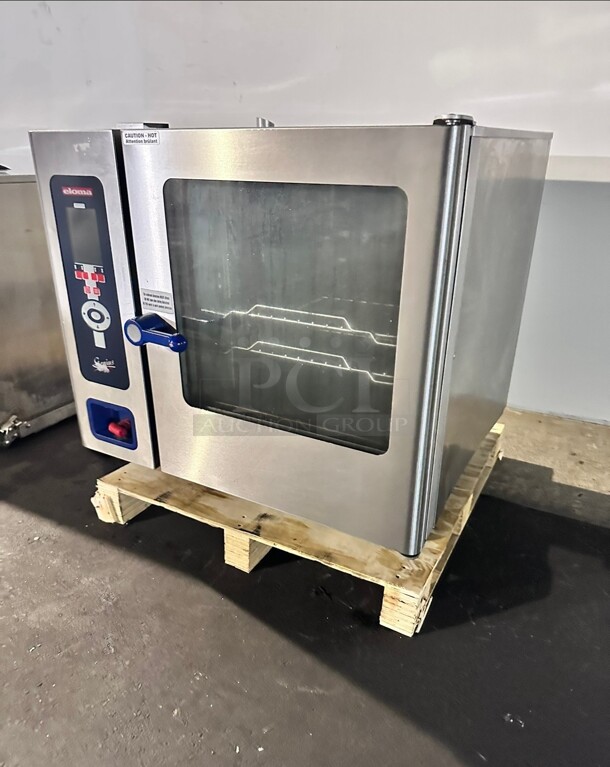 Late Model Eloma Genius T 6-11 6 Pan Full Size  Boilerless Electric Combi Oven - 208V, 3 Phase Working