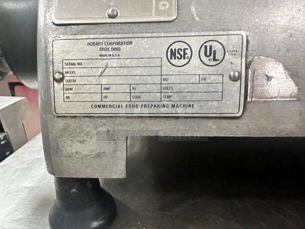 Excellent Condition  Hobart 2612 Commercial Manual Deli Meat Slicer 12" 115 Volt Tested and Working - Image 4 of 6