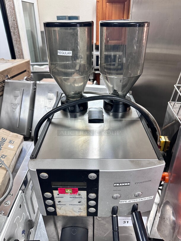Certified Working! Franke Evolution Commercial 1 Step Super Automatic Espresso Machine NSF 220 Volt 1 Phase  - Image 8 of 9