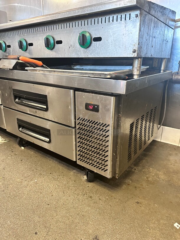 Working Norlake NLCB72 AdvantEDGE Refrigerated Chef Base 72 inch Wide 115 Volt - Image 4 of 5