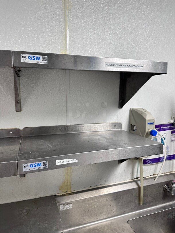 Commercial Stainless Steel 24 inch Shelf NSF - Image 2 of 2