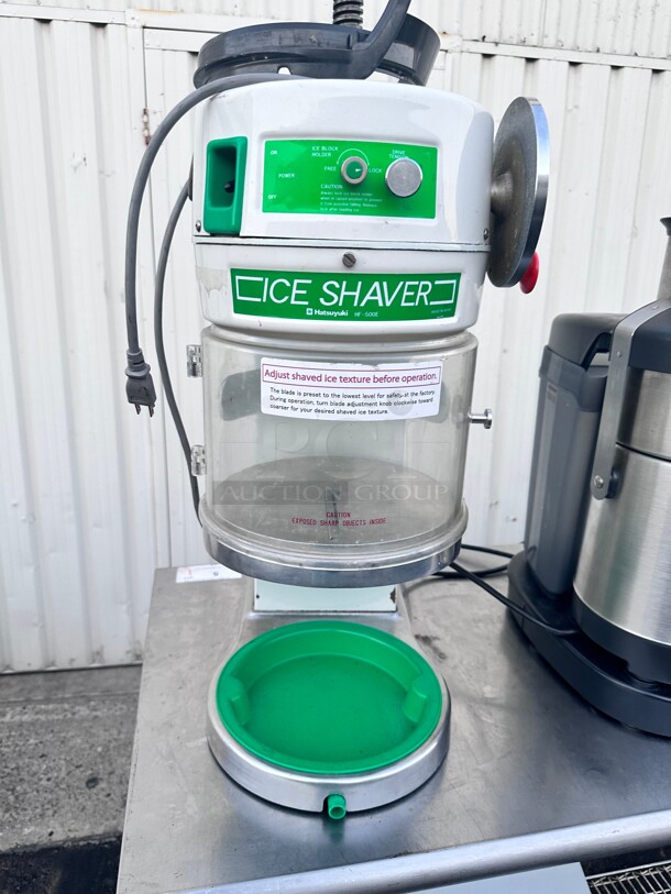 Late Model Hatsuyuki HF-500E Commercial Heavy Duty Block Ice Shaver - 120V NSF Tested and Working - Image 4 of 8