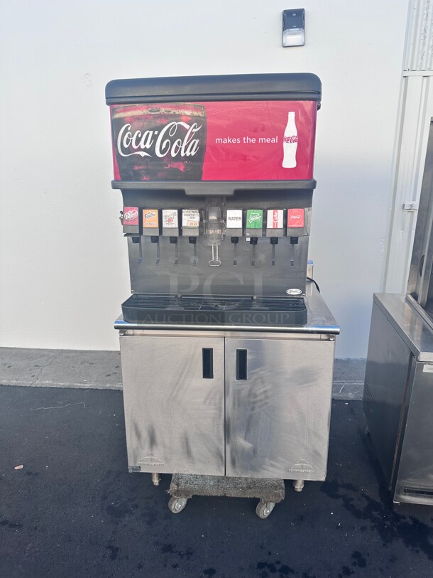 Clean Cornelius-Ice DF-200-BC 8 Head Postmix Coca Cola Soda Fountain w/ Ice Dispenser NSF 115 Volt Working